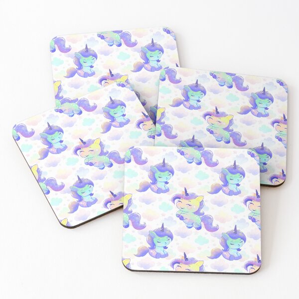 Item preview, Cute Unicorn pastel pattern designed and sold by Lone Jensen.