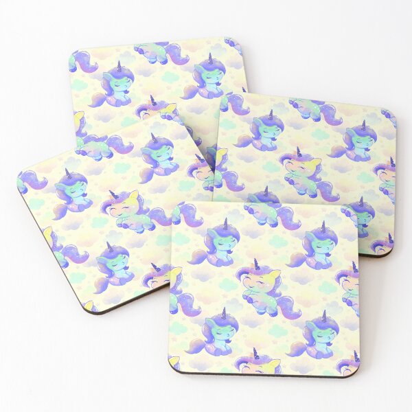 Item preview, Cute Unicorn pastel pattern designed and sold by Lone Jensen.