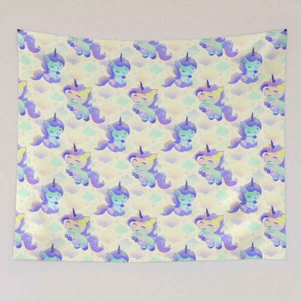 Item preview, Cute Unicorn pastel pattern designed and sold by Lone Jensen.