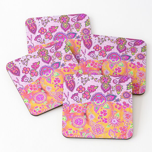 Item preview, EOS: Neon Horizon- Vibrant Maximalist Dawn Botanical Art designed and sold by Bloom Theory.