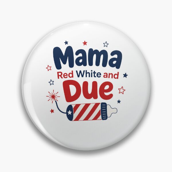 Item preview, Mama Red White and Due 4th of July Pregnancy Announcement designed and sold by clothesy7.