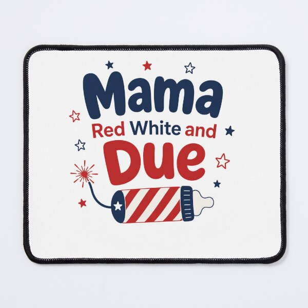 Item preview, Mama Red White and Due 4th of July Pregnancy Announcement designed and sold by clothesy7.