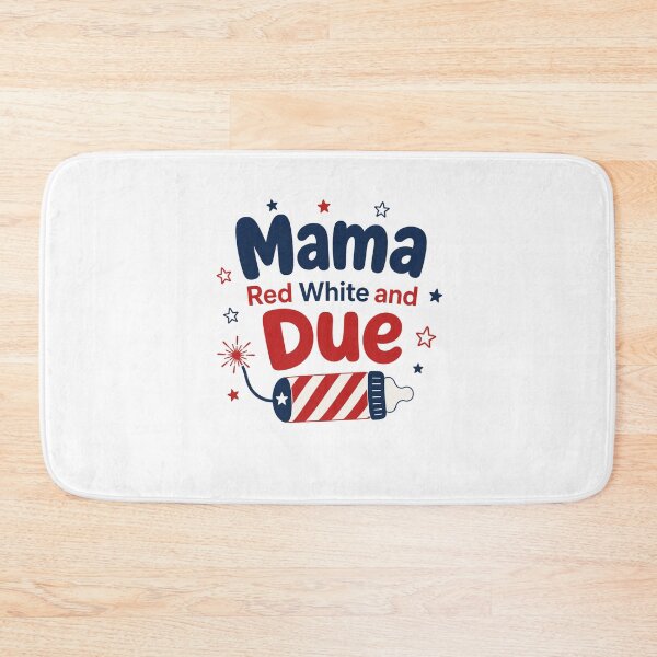 Item preview, Mama Red White and Due 4th of July Pregnancy Announcement designed and sold by clothesy7.