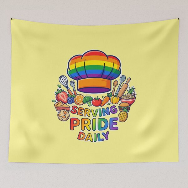Item preview, Serving Pride Daily Chef Gift – LGBTQ Kitchen Staff Rainbow Pride Month Apparel designed and sold by Im-Ara.