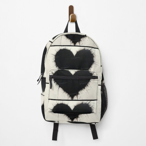 Item preview, Black splater heart designed and sold by Kari's shop.