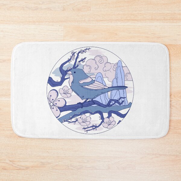Item preview, Cute Japanese Bird Illustration – Sakura Blossom Aesthetic Nature Art | Japanese art designed and sold by amareshdas008.