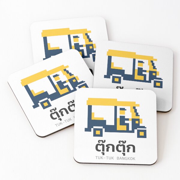 Item preview, Retro 8 Bit Pixel Art Bangkok Thai Tuk Tuk designed and sold by LoliDesignShop.