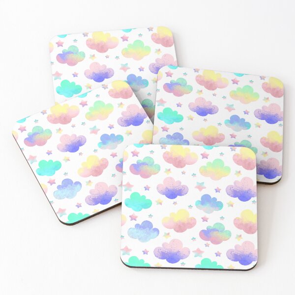 Item preview, Cute Clouds pastel pattern designed and sold by Lone Jensen.