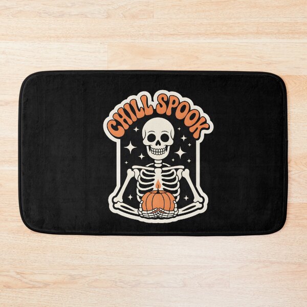 Item preview, Chill Spook Skeleton Holding Pumpkin designed and sold by Raw Tigers.