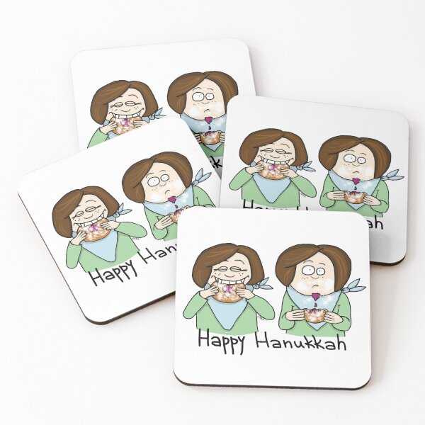 Item preview, Funny Hanukkah Sufganiyah – Messy & Happy Holiday Art designed and sold by MyxaART.