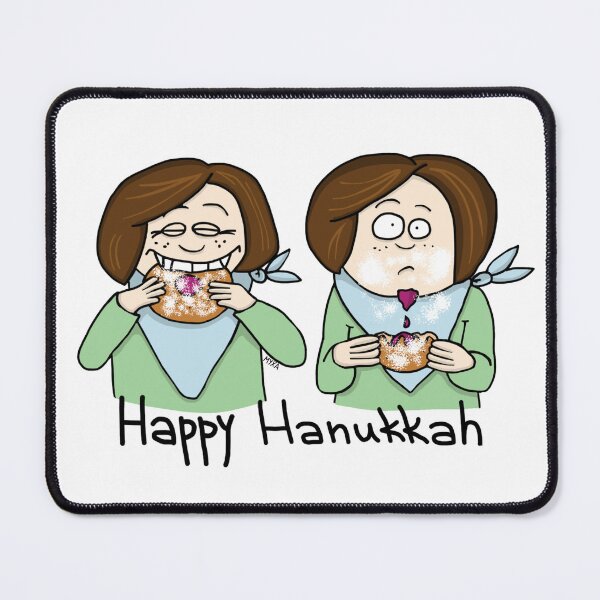 Item preview, Funny Hanukkah Sufganiyah – Messy & Happy Holiday Art designed and sold by MyxaART.