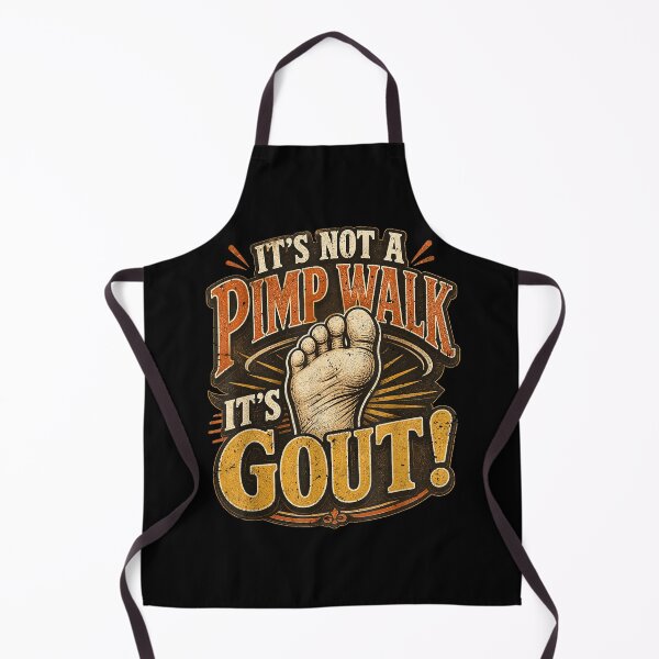 Item preview, It's Not A Pimp Walk It's Gout Funny Old Man Medical Humor designed and sold by 3INEKMIZAN.