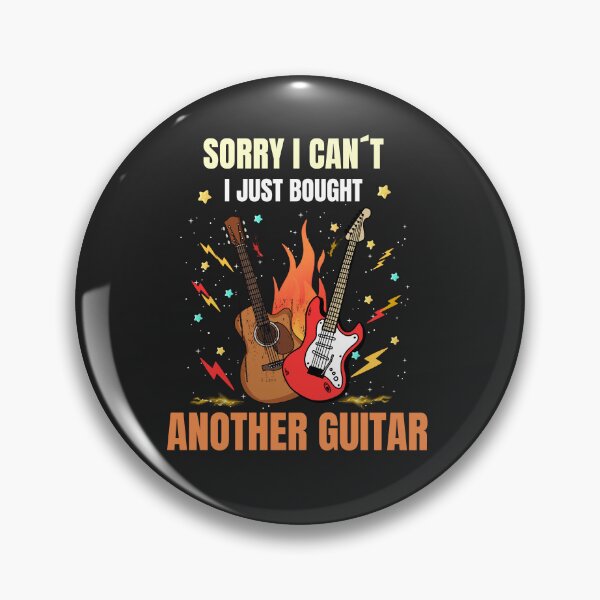 Artikelvorschau, Tut mir leid, ich kann nicht, ich habe mir gerade eine neue Gitarre gekauft. Lustiges Gitarrenspieler-Design entworfen und verkauft von Joyful-Pixel.