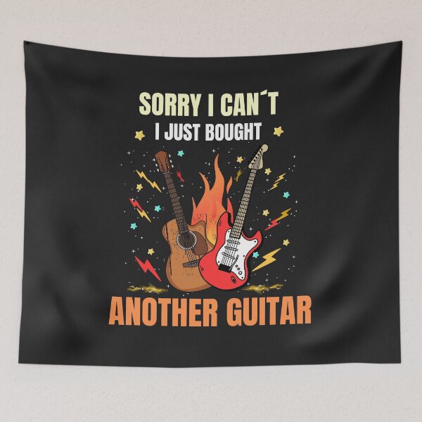 Item preview, Sorry I Can’t I Just Bought Another Guitar Funny Guitar Player Design designed and sold by Joyful-Pixel.