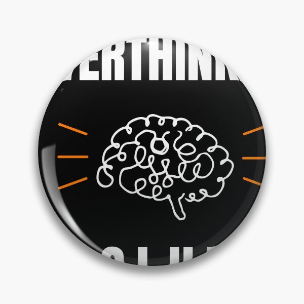 Item preview, Overthinking Club Funny Quote Dark Aesthetic Minimal T Shirt Design designed and sold by Uvclick.