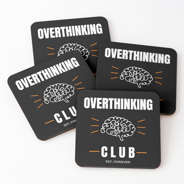 Item preview, Overthinking Club Funny Quote Dark Aesthetic Minimal T Shirt Design designed and sold by Uvclick.