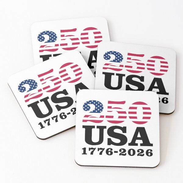 Item preview, 250 USA 1776-2026 - America 250th Anniversary (on white) designed and sold by STUDIO-72.