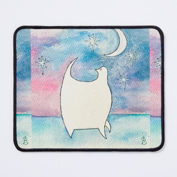 Item preview, Moongazer Watercolour White Cat designed and sold by 7starsart.
