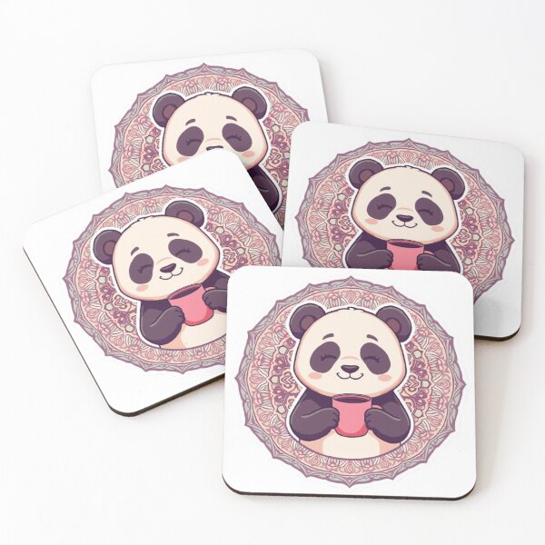 Item preview, Panda with coffe Sticker designed and sold by Chromatic Artistry.