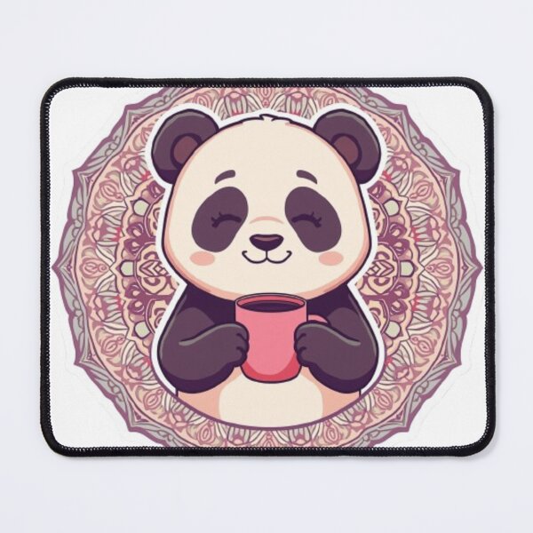 Item preview, Panda with coffe Sticker designed and sold by Chromatic Artistry.