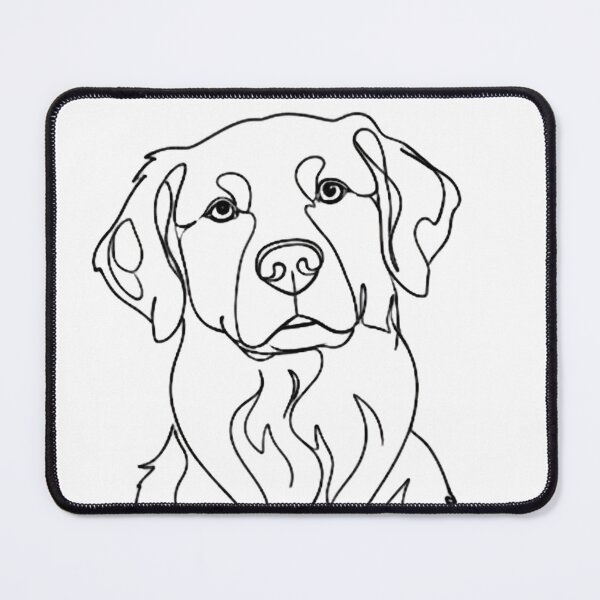 Item preview, Minimalist Golden Retriever Continuous Line Art designed and sold by ASMAR B.