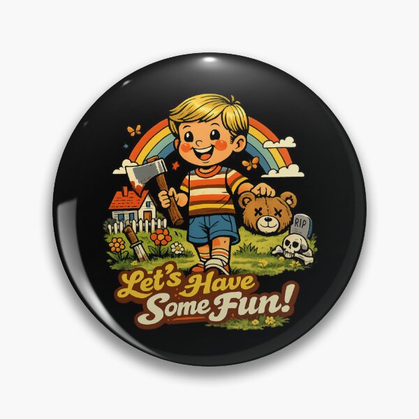 Item preview, Dark Humor Vintage Kid Horror – “Let’s Have Some Fun” Retro Creepy Cartoon designed and sold by SidTastic .