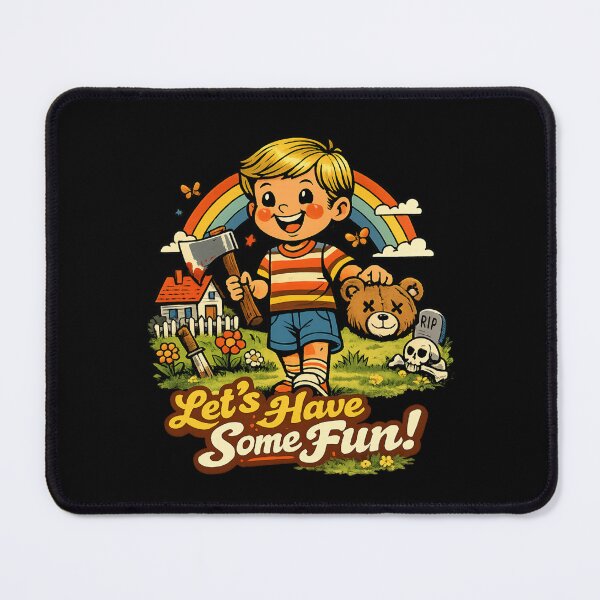 Item preview, Dark Humor Vintage Kid Horror – “Let’s Have Some Fun” Retro Creepy Cartoon designed and sold by SidTastic .