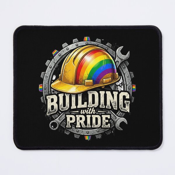 Item preview, Building With Pride Construction Worker Gift – LGBTQ Trades Pride Month Apparel designed and sold by Im-Ara.