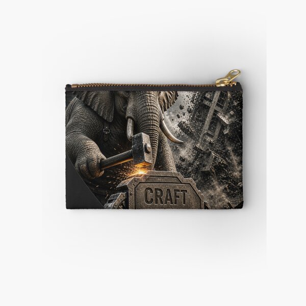Item preview, Founder Craftsman Forge Craft Over Confidence Elephant Industrial Brutalist Art designed and sold by SavannaStrikes.