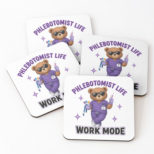 Item preview, Cute Bear Phlebotomist Work Mode Funny Medical Lab Tech Design for National Phlebotomist Recognition Week Gift designed and sold by ClinicalHubs.