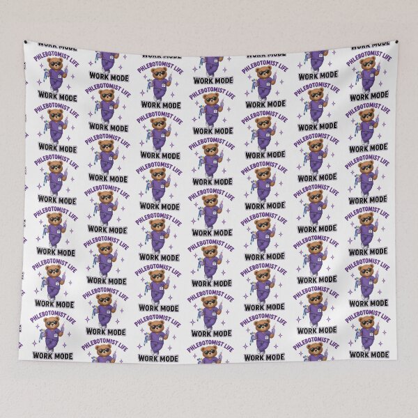 Item preview, Cute Bear Phlebotomist Work Mode Funny Medical Lab Tech Design for National Phlebotomist Recognition Week Gift designed and sold by ClinicalHubs.