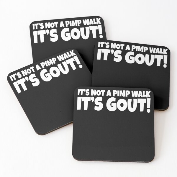 Item preview, It's Not A Pimp Walk It's Gout Funny Old Man Medical Humor designed and sold by 3INEKMIZAN.