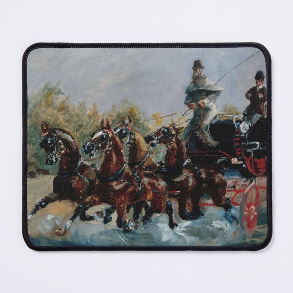 Item preview, Nice Souvenir de la Promenade des Anglais by Henri de Toulouse-Lautrec | Vintage Horse Carriage Poster Print designed and sold by artofuniverse.