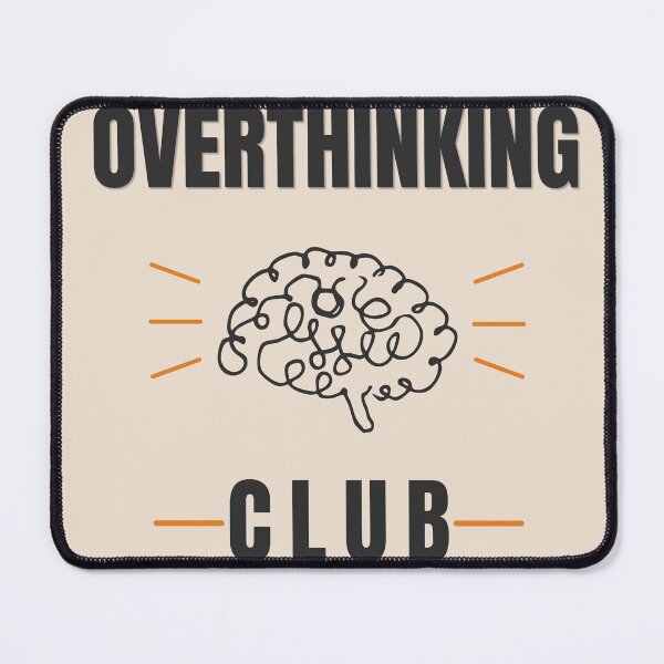 Item preview, Overthinking Club Aesthetic Minimal Quote Soft Beige Design designed and sold by Uvclick.