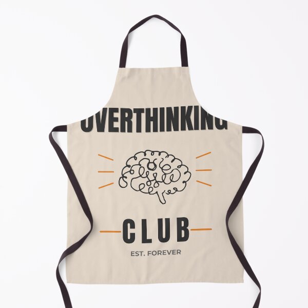 Item preview, Overthinking Club Aesthetic Minimal Quote Soft Beige Design designed and sold by Uvclick.