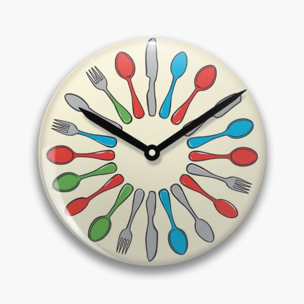 Item preview, a clock with cutlery designed and sold by Art70shop.