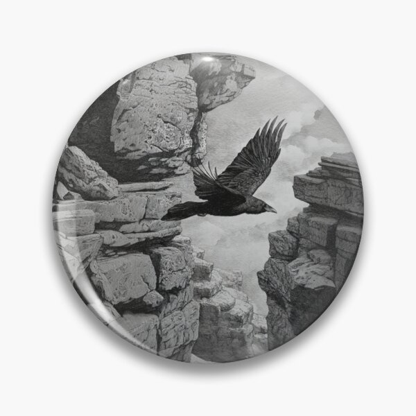 Item preview, A Raven gliding above rugged cliffs, Birds in Motion designed and sold by CDC40.