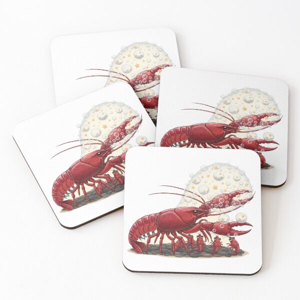 Item preview, Red Crawfish Family Pebble Seabed designed and sold by AbanoubStore.