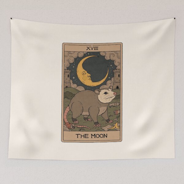Item preview, The Moon - Possum Tarot designed and sold by Thiago Corrêa.
