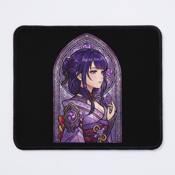 Item preview, Raiden Shogun Genshin Impact Electro Stained Glass Portrait designed and sold by mildaclairmo.