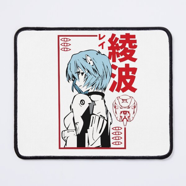 Item preview, Rei Ayanami Inspired Anime Cyberpunk Minimal Art | Red Black Evangelion Aesthetic designed and sold by Pinpondesigns.