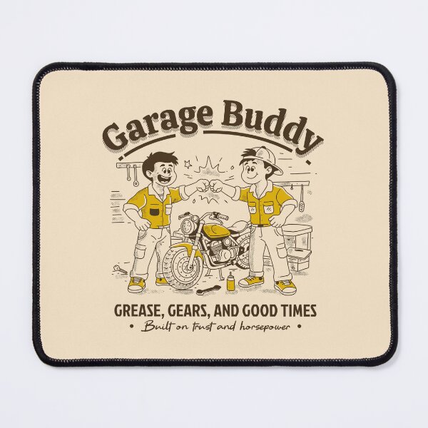 Item preview, Garage Buddy – Grease, Gears, and Good Times Motorcycle Mechanic Design designed and sold by adipra.