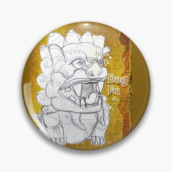 Item preview, Dog Fu - Chinese Guardian Lion Dog (Drawing by Alice CCI) designed and sold by VanyssaGraphics.