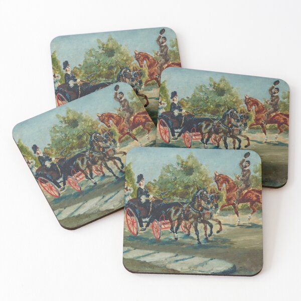 Item preview, Nice Sur la Promenade des Anglais by Henri de Toulouse-Lautrec | Vintage French Carriage & Equestrian Art Print designed and sold by artofuniverse.