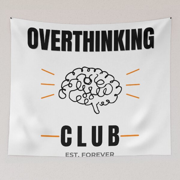 Item preview, Overthinking Club Minimalist Funny Quote Clean Modern Design designed and sold by Uvclick.