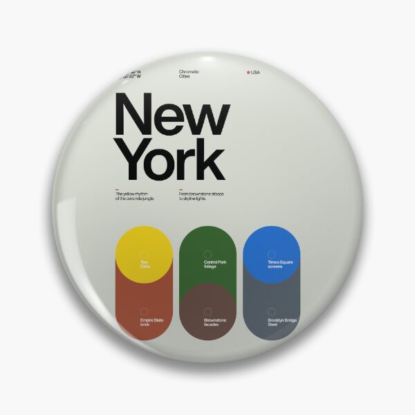 Item preview, New York Color Palette Poster - Chromatic Cities Collection designed and sold by Sub88 Studio.
