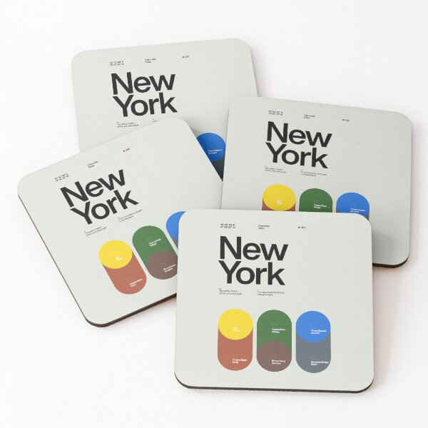 Item preview, New York Color Palette Poster - Chromatic Cities Collection designed and sold by Sub88 Studio.