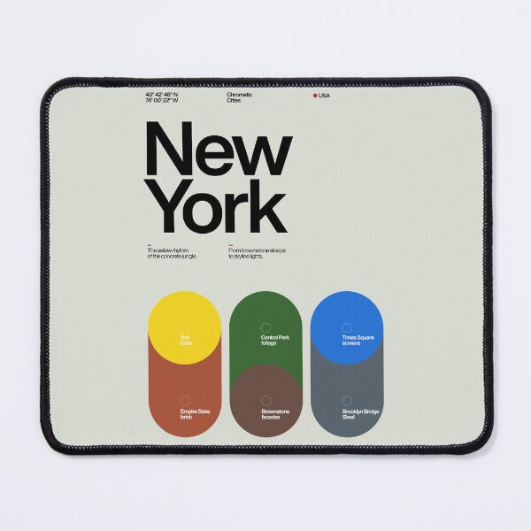 Item preview, New York Color Palette Poster - Chromatic Cities Collection designed and sold by Sub88 Studio.