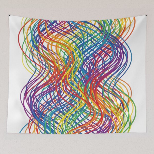 Item preview, Colorful winding lines designed and sold by PP&RAINBOW SHOP.