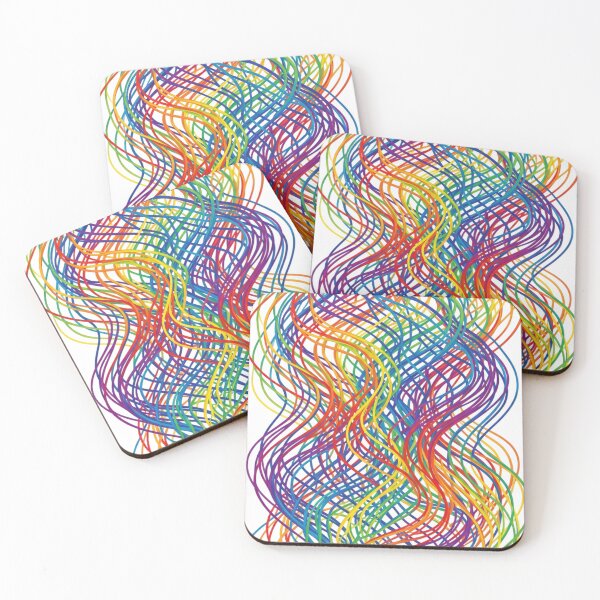 Item preview, Colorful winding lines designed and sold by PP&RAINBOW SHOP.